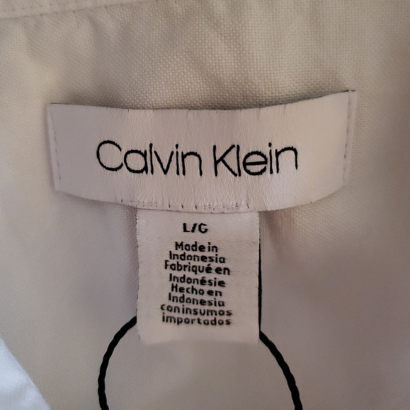 NEW CK Racing Stripe Short Sleeved Dress Shirt - Picture 6 of 7